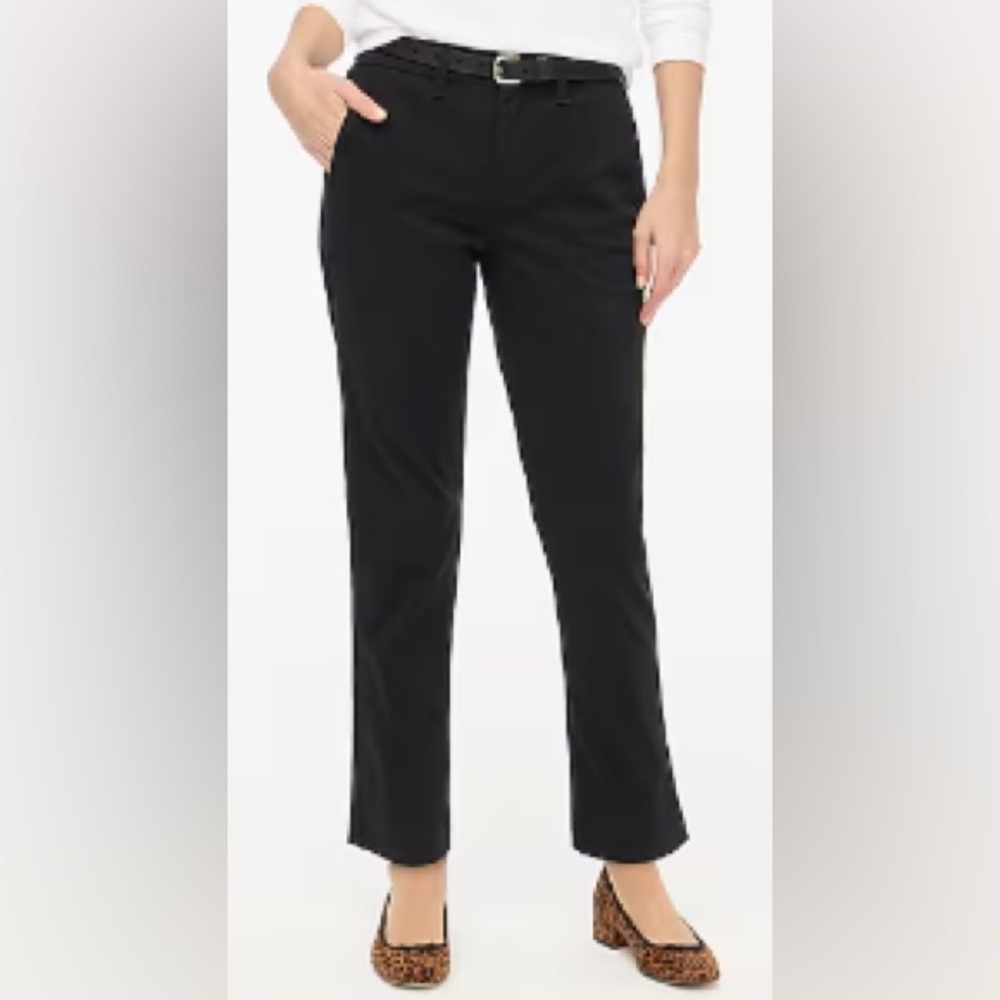 J. Crew Black Straight-Leg Pants
